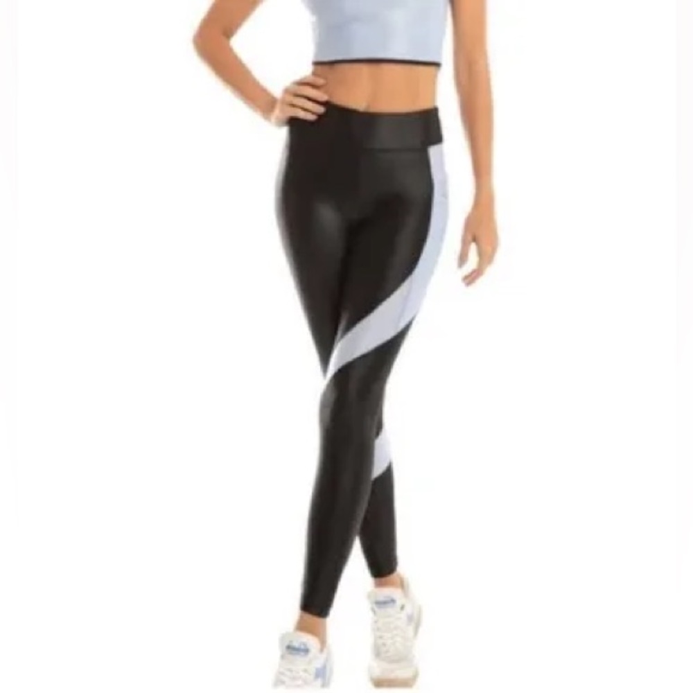 KORAL Pista Infinity High Rise Legging Black light blue Size S **Great shape